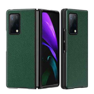 For Huawei Mate X2 Leather Texture + PC Full Coverge Folding Case(Green Litchi Texture)