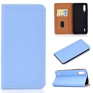 For Xiaomi Mi CC9 Solid Color Magnetic Horizontal Flip Leather Case with Card Slot & Holder(Blue)