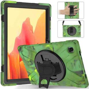 For Samsung Galaxy Tab A7 10.4 2020 T500 / T505 Shockproof Colorful Silicone + PC Protective Case with Holder & Shoulder Strap & Hand Strap(Camouflage)