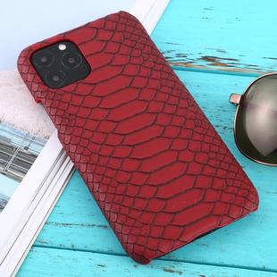 For iPhone 11 Pro Snakeskin Texture Paste Skin PC Protective Case(Red)