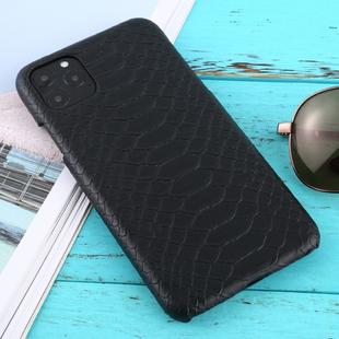For iPhone 11 Pro Max Snakeskin Texture Paste Skin PC Protective Case(Black)