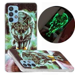 For Samsung Galaxy A32 4G Luminous TPU Protective Case(Fierce Wolf)