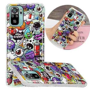 For Xiaomi Redmi Note 10 4G Luminous TPU Protective Case(Graffiti)