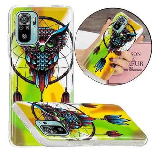 For Xiaomi Redmi Note 10 4G Luminous TPU Protective Case(Owl)