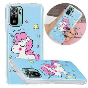 For Xiaomi Redmi Note 10 4G Luminous TPU Protective Case(Star Unicorn)