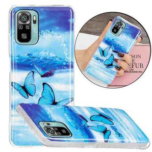 For Xiaomi Redmi Note 10 4G Luminous TPU Protective Case(Butterflies)