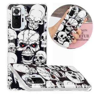 For Xiaomi Redmi Note 10 Pro Luminous TPU Protective Case(Skull)