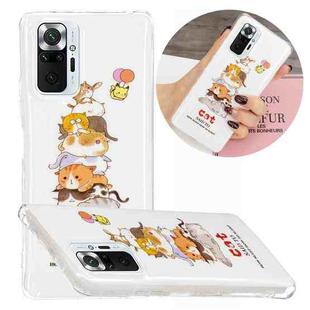 For Xiaomi Redmi Note 10 Pro Luminous TPU Protective Case(Cats)