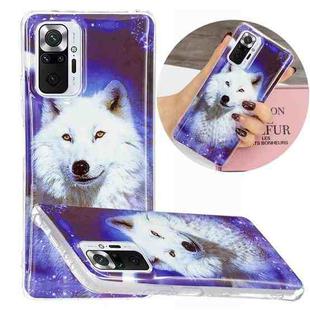 For Xiaomi Redmi Note 10 Pro Luminous TPU Protective Case(Starry Sky Wolf)