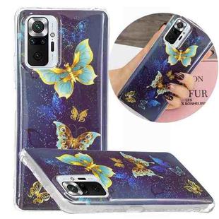 For Xiaomi Redmi Note 10 Pro Luminous TPU Protective Case(Double Butterflies)