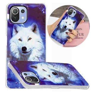 For Xiaomi Mi 11 Lite Luminous TPU Protective Case(Starry Sky Wolf)