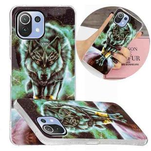 For Xiaomi Mi 11 Lite Luminous TPU Protective Case(Fierce Wolf)