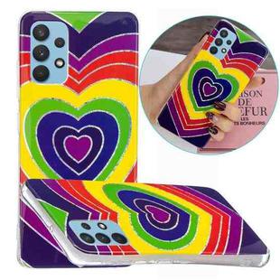 For Samsung Galaxy A32 4G Electroplating TPU Protective Case(Love Heart)