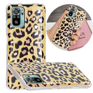 For Xiaomi Redmi Note 10 4G Electroplating TPU Protective Case(Leopard Texture)