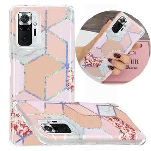 For Xiaomi Redmi Note 10 Pro Electroplating TPU Protective Case(Pink Rhombus)