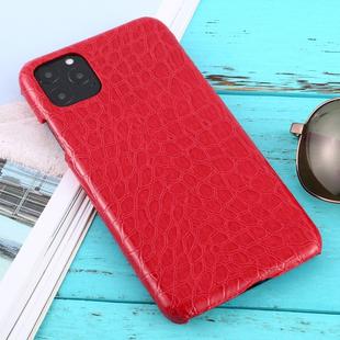 For iPhone 11 Pro Max Shockproof Crocodile Texture Protective Case(Red)