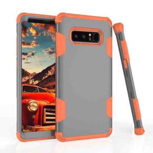 For Samsung Galaxy Note 8 Contrast Color Silicone + PC Shockproof Case(Grey+Orange)