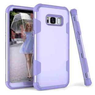 For Samsung Galaxy S8 Plus Contrast Color Silicone + PC Shockproof Case(Purple)