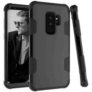 For Samsung Galaxy S9 PLus Contrast Color Silicone + PC Shockproof Case(Black)