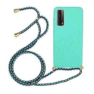 For Huawei P smart 2021 Wheat Straw Material + TPU Protective Case with Lanyard(Green)