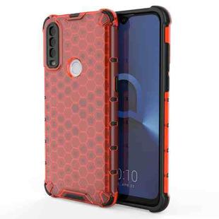 For Alcatel 1S (2020) Shockproof Honeycomb PC + TPU Case(Red)