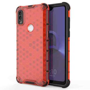For Alcatel 1V (2020) Shockproof Honeycomb PC + TPU Case(Red)