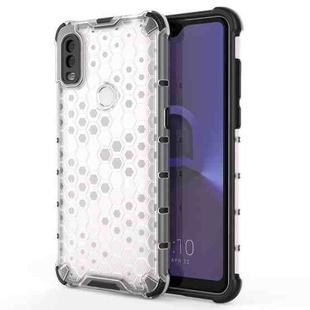 For Alcatel 1V (2020) Shockproof Honeycomb PC + TPU Case(White)