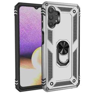 For Samsung Galaxy A32 5G Shockproof TPU + PC Protective Case with 360 Degree Rotating Holder(Silver)