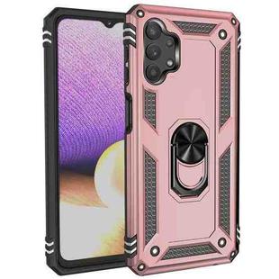 For Samsung Galaxy A32 5G Shockproof TPU + PC Protective Case with 360 Degree Rotating Holder(Rose Gold)