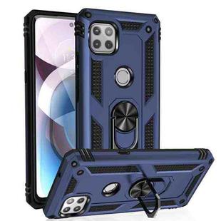 For Motorola Moto One 5G Ace Shockproof TPU + PC Protective Case with 360 Degree Rotating Holder(Blue)