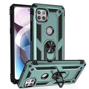 For Motorola Moto One 5G Ace Shockproof TPU + PC Protective Case with 360 Degree Rotating Holder(Green)