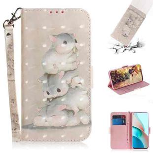 For Xiaomi Redmi Note 9T / 9 5G 3D Painted Pattern Magnetic Attraction Horizontal Flip Leather Case with Holder & Card Slot & Wallet & Lanyard(Squirrels)