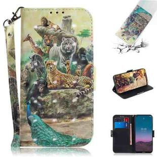 For Nokia 5.4 3D Painted Pattern Magnetic Attraction Horizontal Flip Leather Case with Holder & Card Slot & Wallet & Lanyard(Zoo)