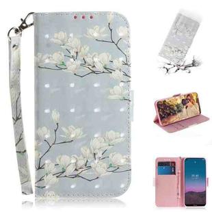For Nokia 5.4 3D Painted Pattern Magnetic Attraction Horizontal Flip Leather Case with Holder & Card Slot & Wallet & Lanyard(Magnolia)