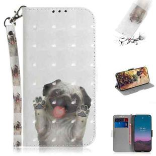 For Nokia 5.4 3D Painted Pattern Magnetic Attraction Horizontal Flip Leather Case with Holder & Card Slot & Wallet & Lanyard(Pekingese Dag)