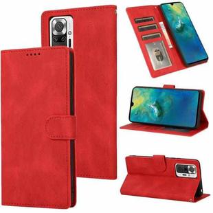 For Xiaomi Redmi Note 10 Pro Fantasy Classic Skin-feel Calfskin Texture Magnetic Buckle Horizontal Flip PU Leather Case with Holder & Card Slot & Wallet(Red)