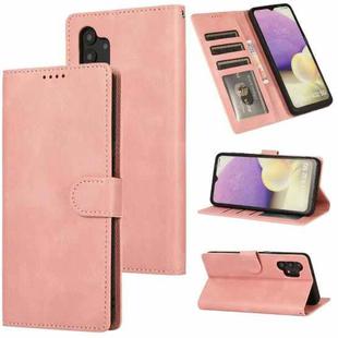 For Samsung Galaxy A32 Fantasy Classic Skin-feel Calfskin Texture Magnetic Buckle Horizontal Flip PU Leather Case with Holder & Card Slot & Wallet(Rose Gold)