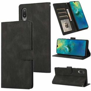 For Samsung Galaxy A02 (EU Version) Fantasy Classic Skin-feel Calfskin Texture Magnetic Buckle Horizontal Flip PU Leather Case with Holder & Card Slot & Wallet(Black)