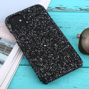 For iPhone 11 Shockproof Glitter Powder PC Protective Case(Black)