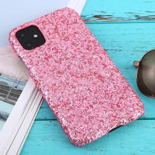For iPhone 11 Shockproof Glitter Powder PC Protective Case(Pink)