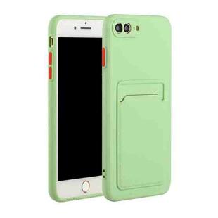 Card Slot Design Shockproof TPU Protective Case For iPhone 8 & 7(Green)
