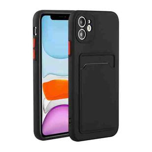 Card Slot Design Shockproof TPU Protective Case For iPhone 11(Black)