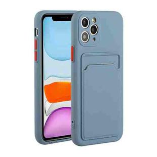 Card Slot Design Shockproof TPU Protective Case For iPhone 11 Pro(Gray)