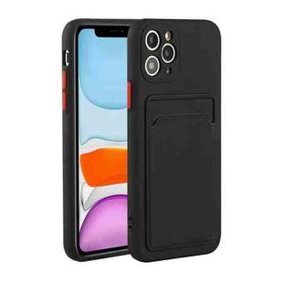 Card Slot Design Shockproof TPU Protective Case For iPhone 11 Pro(Black)