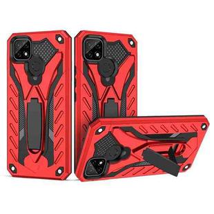 For OPPO Realme C21 Shockproof TPU + PC Protective Case with Holder(Red)