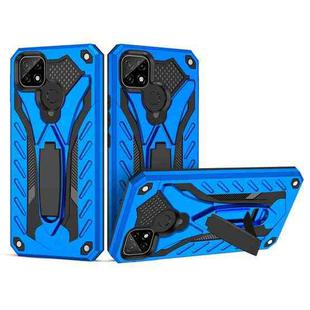 For OPPO Realme C21 Shockproof TPU + PC Protective Case with Holder(Blue)