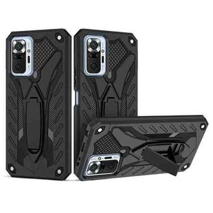 For Xiaomi Redmi Note 10 Pro Shockproof TPU + PC Protective Case with Holder(Black)