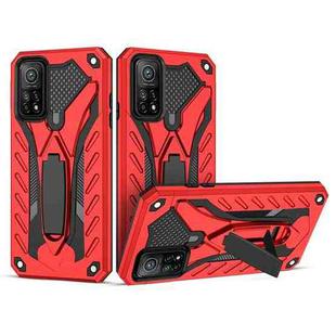 For Xiaomi Mi 10T Pro 5G Shockproof TPU + PC Protective Case with Holder(Red)