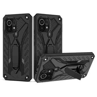 For Xiaomi Mi 11 Shockproof TPU + PC Protective Case with Holder(Black)