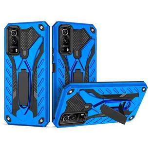 For vivo iQOO Z3 5G Shockproof TPU + PC Protective Case with Holder(Blue)